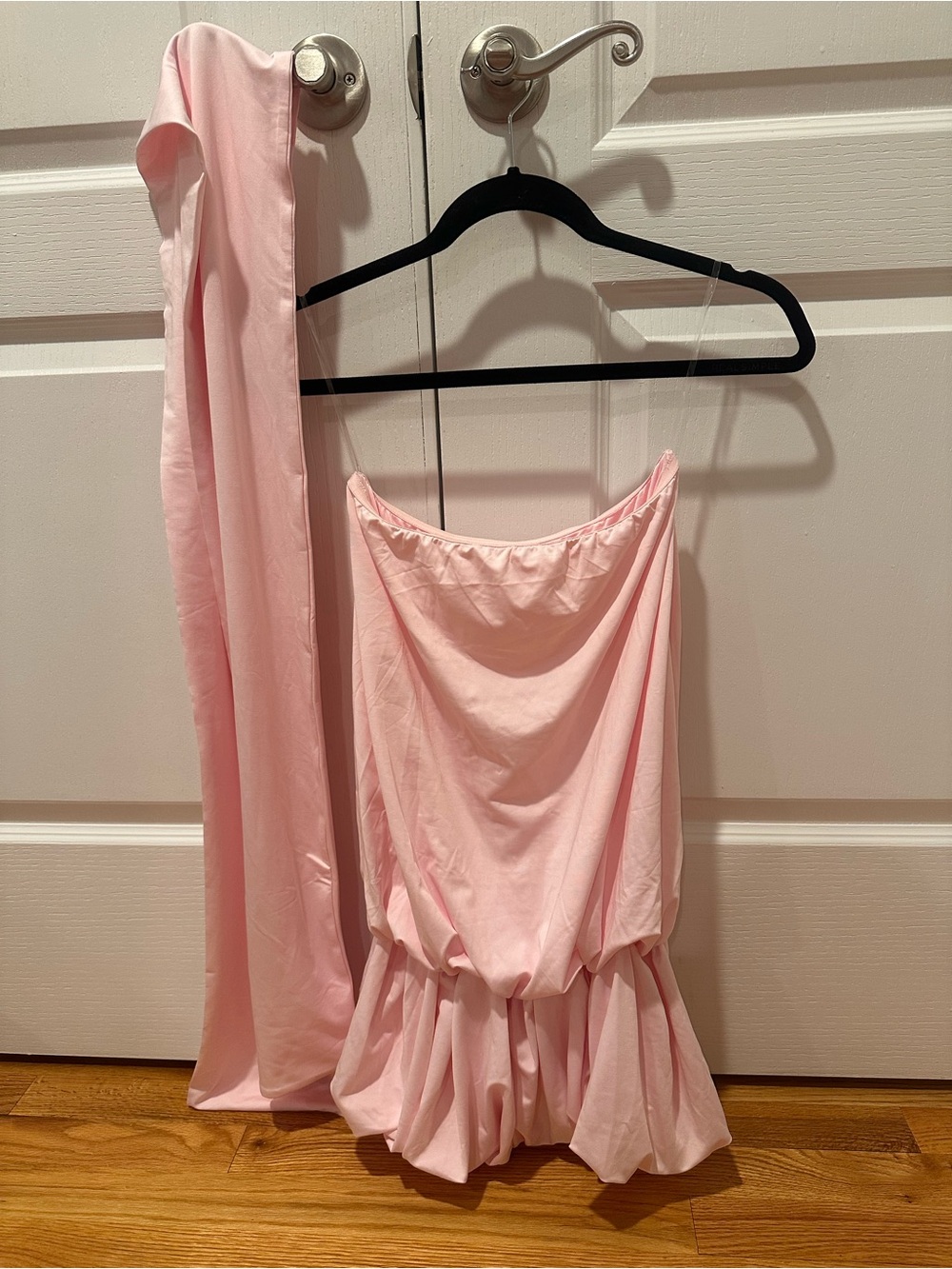Peppermayo Mazie Pink Strapless mini dress with removable tie sash- never worn - Picture 7 of 10